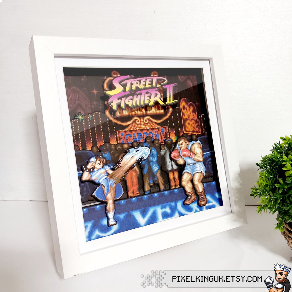 chun li vs balrog pixel art